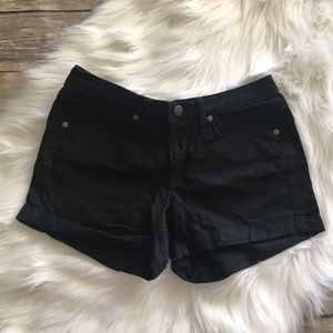 Black Denim Shorts